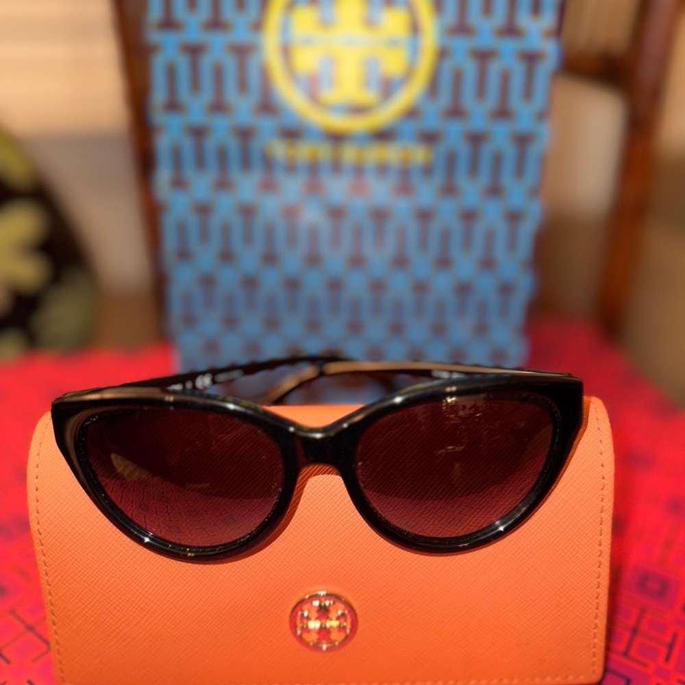 Tory Burch Black Cat Eye Sunglasses TY7045